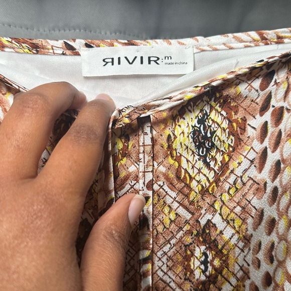 Rivir Patterned Snake Print 2 piece Set Crop Top & Midi Skirt Size Medium - Picture 2 of 16